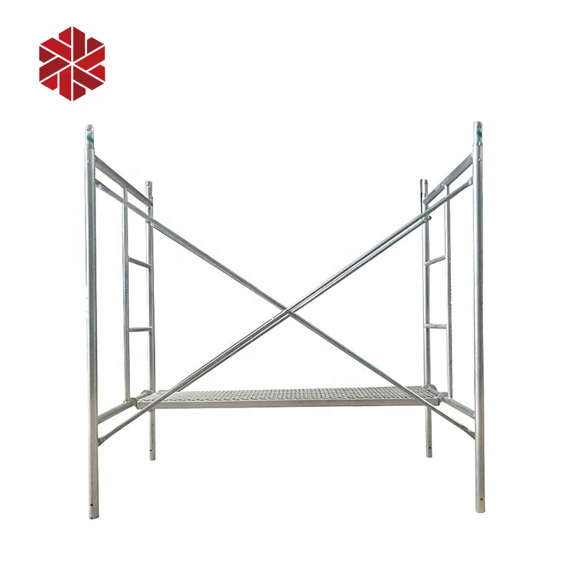 q235 steel h frame scaffolding system set platform mobile mason tube scaffolding prefabricated frames