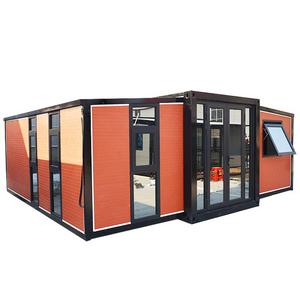 Customized galvanized steel outdoor foldable bedroom with bathroom 20ft 40ft folding expandable container modular house