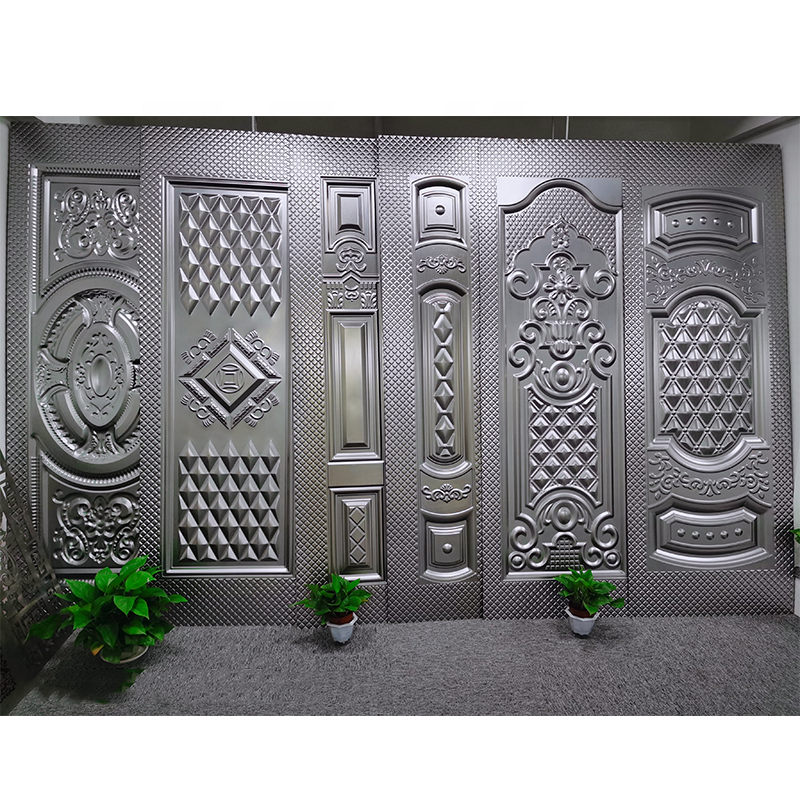 galvanized doors skin iron sheet gate design exterior mould metal stamped steel metal door