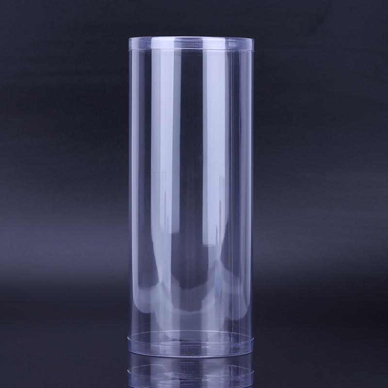 Custom Printing Retail Plastic Transparent Cylinder Tea Food Packaging Pvc/Pet Clear Plastic Round Storage Tubes with Caps