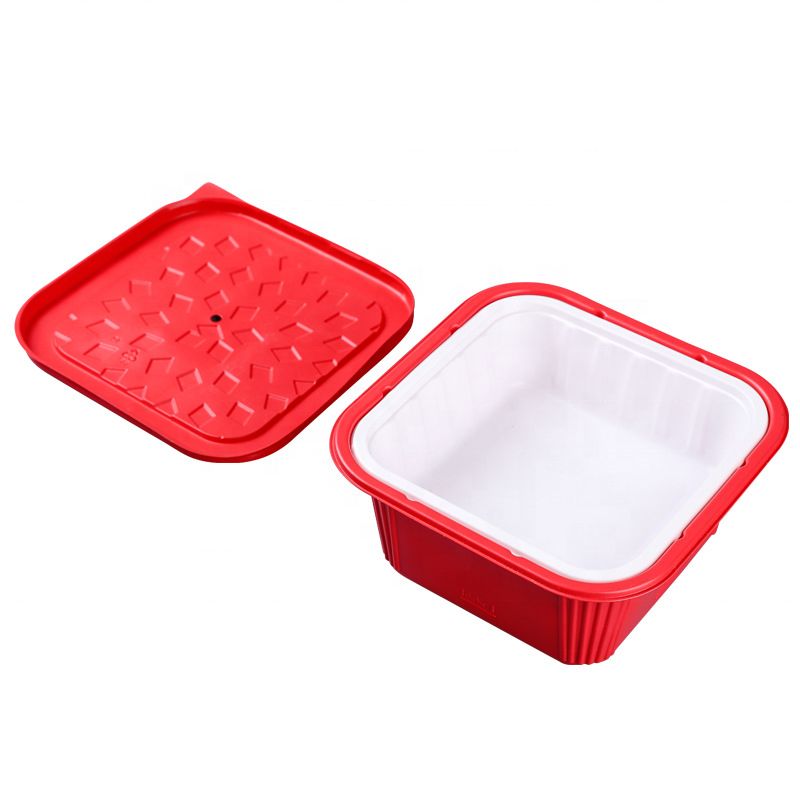 Wholesale Custom Eco-Friendly PP Hot Pot Plastic Lunch Bento Self Heating Packaging Takeaway Disposable Food Container Box