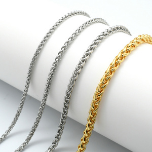 Stainless Steel Chain Factory Wholesale Gold Plated Corn Chain By Meter for DIY Women Men Bracelet Necklace