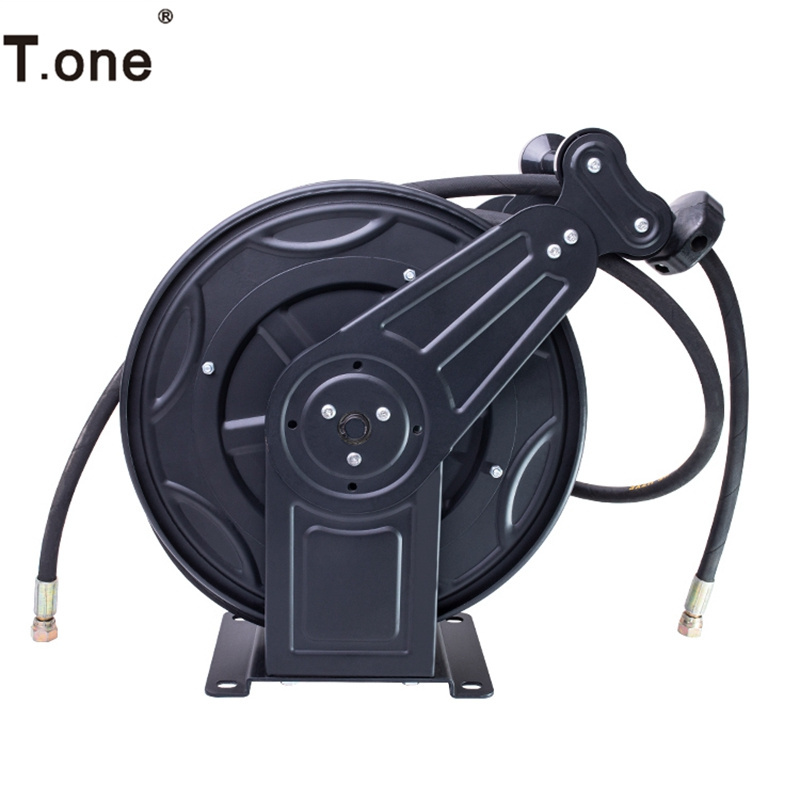 Automatic Retracting Hose Reel High Pressure Metal Stainless Steel Hose Reel Pressure Carwash Washer Hose Reel