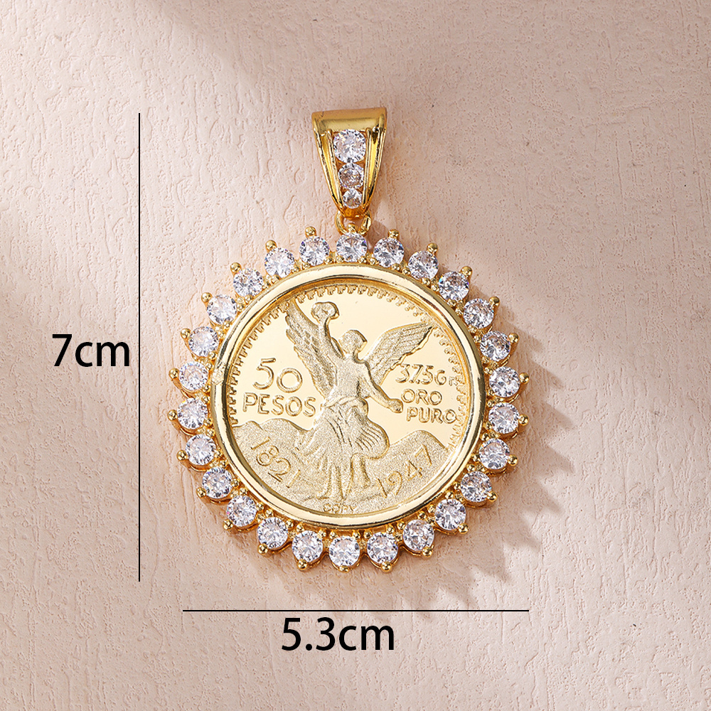 Best Selling Moneda De Centenario Coin San Judas Pendant Charm Religious Jewelry Gold Plated 14K 18K Oro Laminado Dijes