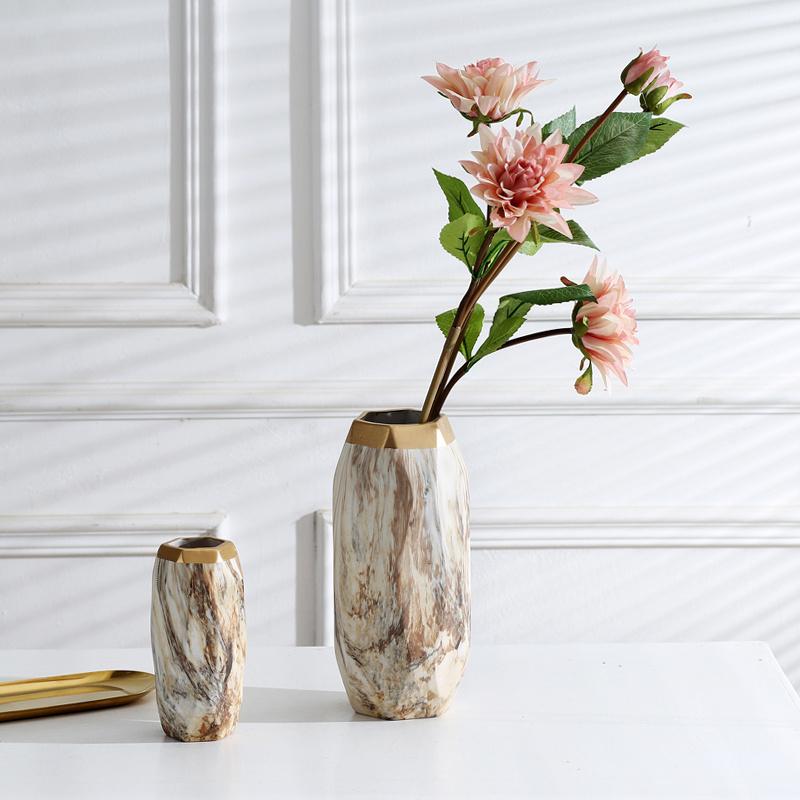 vertical decorative pattern modern home  MARBLING VASE  flower ceramic vase