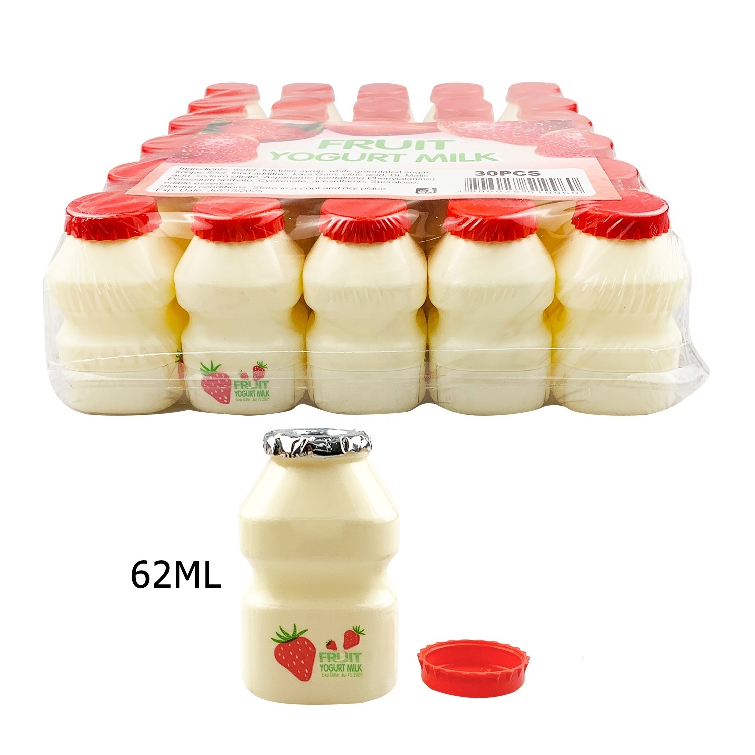 OEM Wholesale Japanese liquid candy drinks Leak-Proof Mini Square bottle Strawberry yogurt milk liquid candy