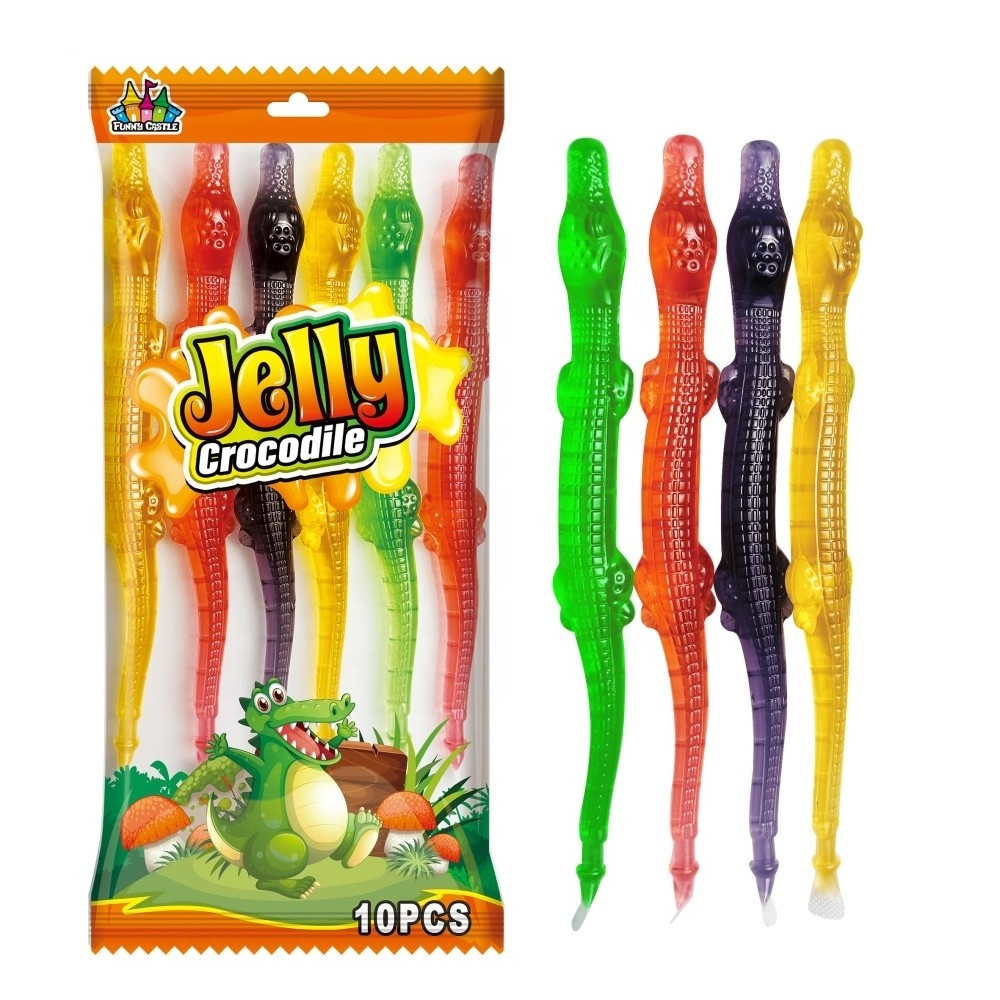 Wholesale Halal 35g Mini Snake Shaped Mixed fruits Jelly Drink Bag 70G Fruit flavor Jelly Candy Snack jelly factory from China