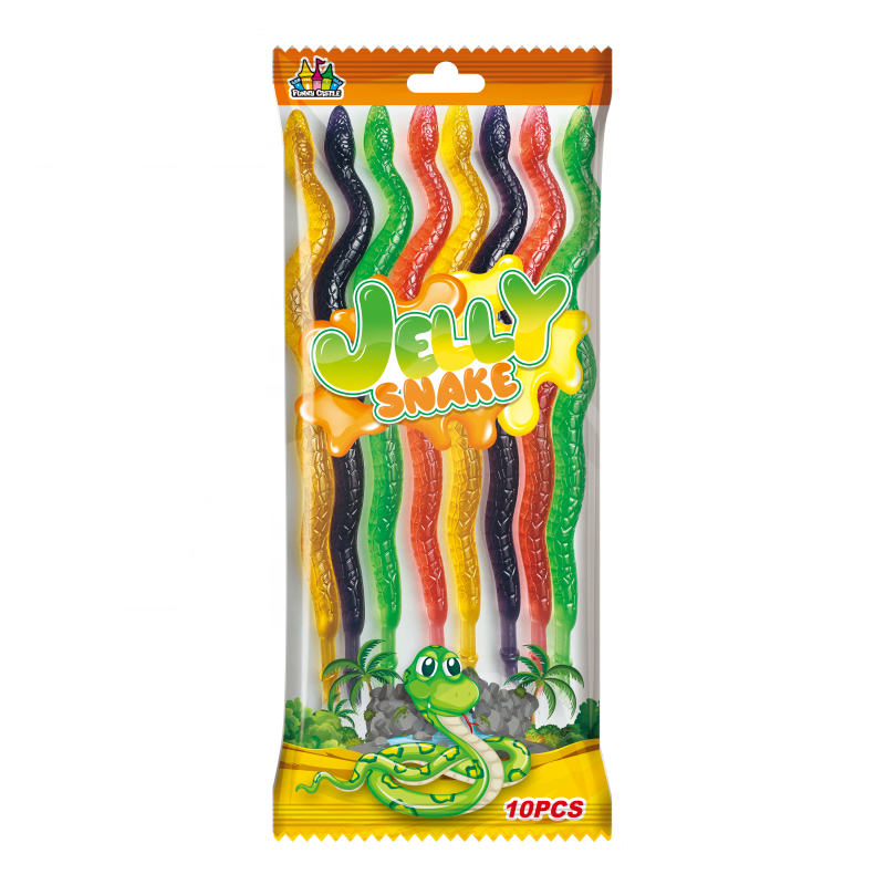 Wholesale Halal 35g Mini Snake Shaped Mixed fruits Jelly Drink Bag 70G Fruit flavor Jelly Candy Snack jelly factory from China