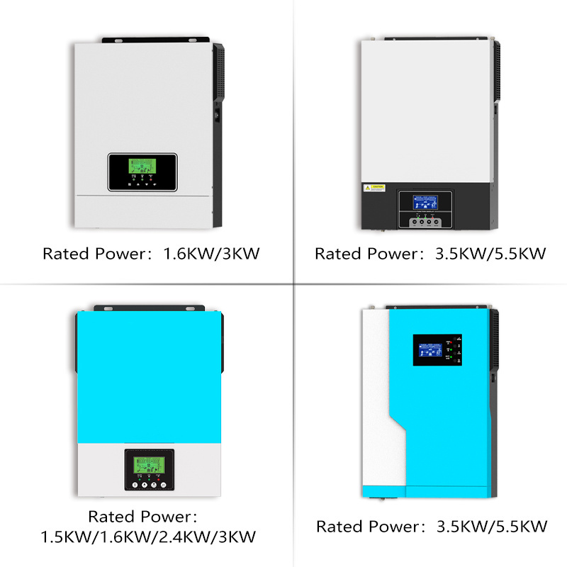 In Stock 3.5KW 5.5KW 220VAC Off Grid Hybrid Solar Inverter 100A MPPT Solar Charge Controller can Work without Battery WIFI Monit