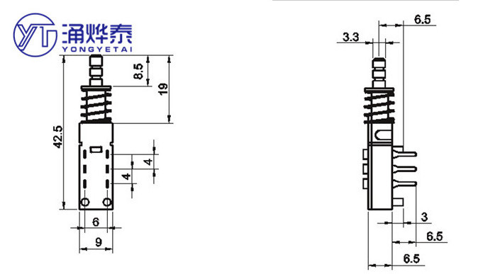 YYT Small lock switch PR-001 self-locking for MS air conditioner set-top box TV DVD EVD door cover