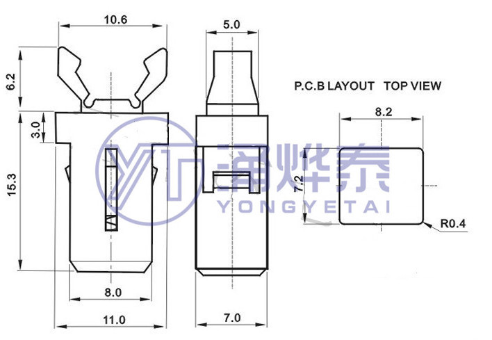 YYT Small lock switch PR-001 self-locking for MS air conditioner set-top box TV DVD EVD door cover