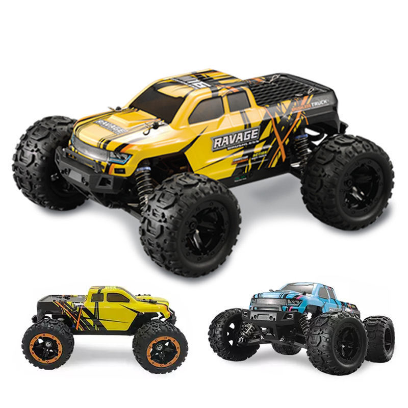 2.4G Full Scale 4*4 Brushless Big Wheel Rc Off Road Truck 45 KM/H High Speed Rc Car With LED Big Foot Radio Control Truck