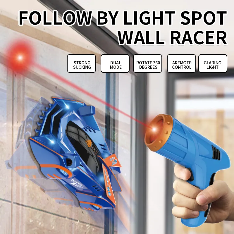 1/32 Scale Infrared Remote Control Wall Climbing Car Toys Laser Guided RC Stunt Car for Kids