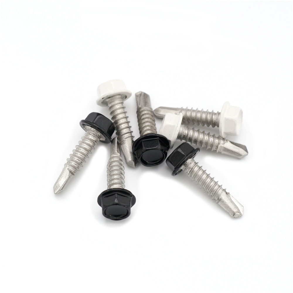 Hex Washer Steel Construction self drilling screws tek wood to metal with head paint