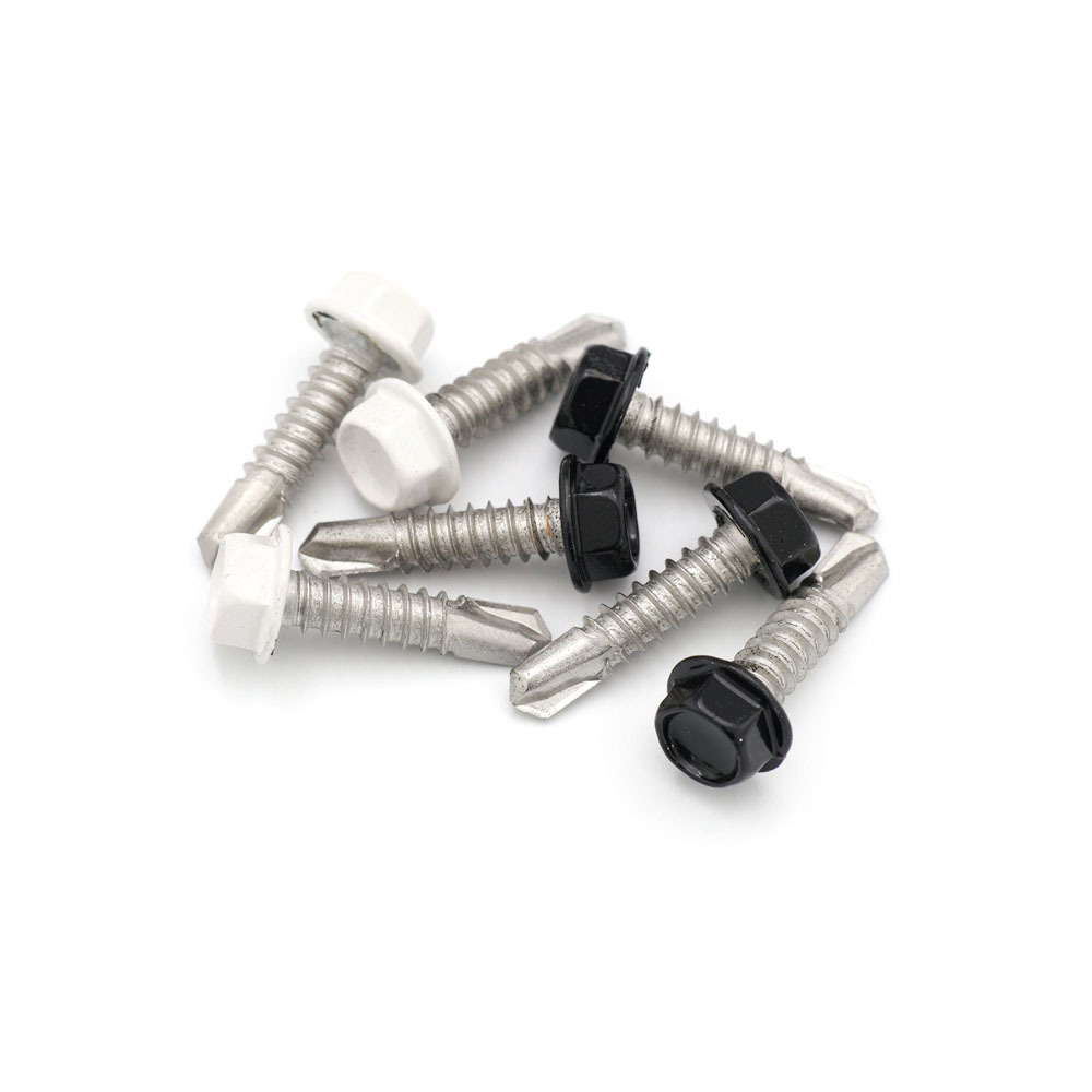 Hex Washer Steel Construction self drilling screws tek wood to metal with head paint