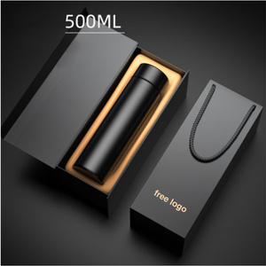 1pc to ship 500ml Temperature Display Smart Thermos LED Flasks Vacuum Insulated Drink Bottle with Gift Box for Promotion