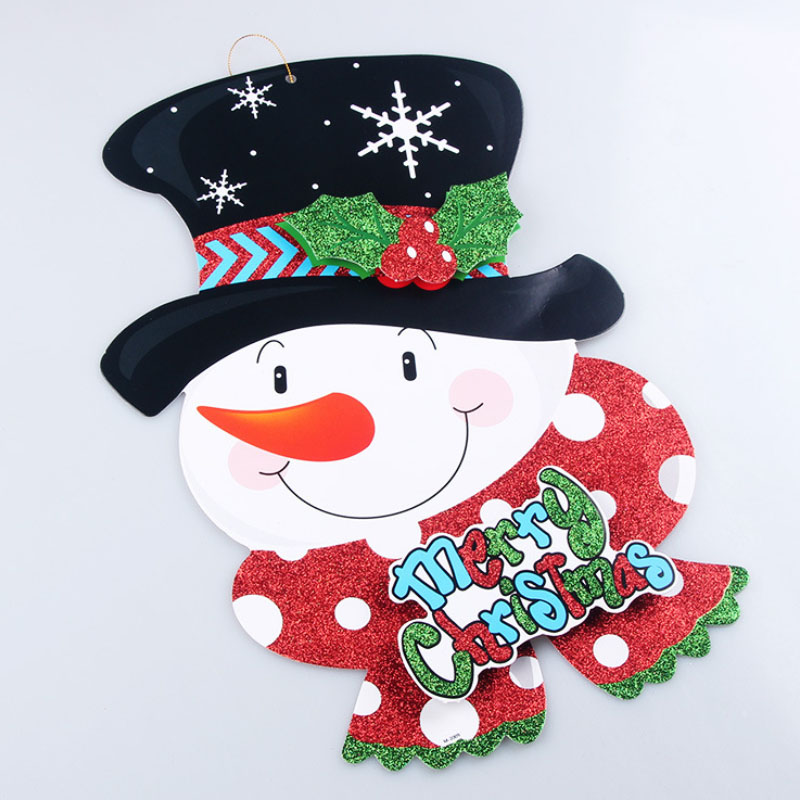 Promotional New Design Merry Christmas Santa Claus Wall Sticker 3d Crafts Snowman Father Christmas Sticker