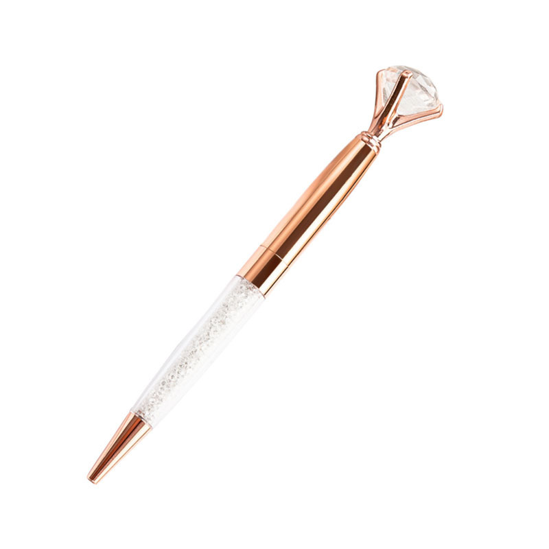 High Quality Shisha Fanc Crystal Ballpoint Pen with Logo Rose Gold Women Metal Signature Pen Magic Diamond Crystal Pen