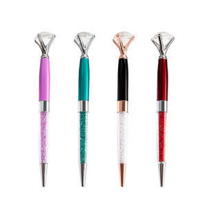 High Quality Shisha Fanc Crystal Ballpoint Pen with Logo Rose Gold Women Metal Signature Pen Magic Diamond Crystal Pen