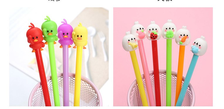 Hot Selling Promotional Kawaii Pen 0.5mm Korean Pen Carton Cute Gel Pen stationery Manufacturer