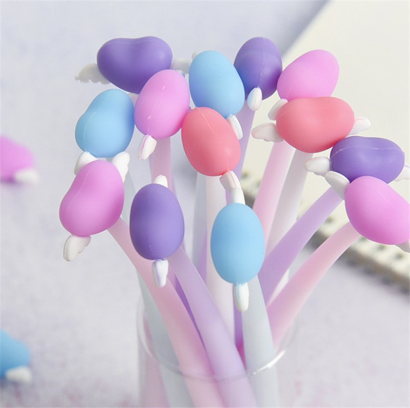 yiwu cute heart promotions pens kawaii cartoon school stationery cartoon ballpen promotion colour promotions pens