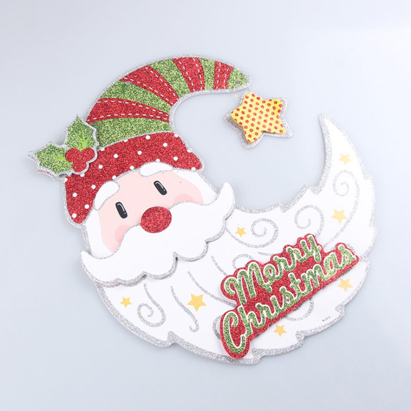 Promotional New Design Merry Christmas Santa Claus Wall Sticker 3d Crafts Snowman Father Christmas Sticker