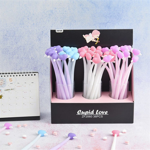 yiwu cute heart promotions pens kawaii cartoon school stationery cartoon ballpen promotion colour promotions pens