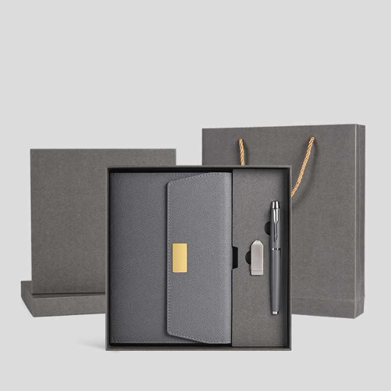 2023 fashion notebook box gift set with pen High-end Business Office Notepad Enterprise Annual Meeting A5 Business Notebook Gift