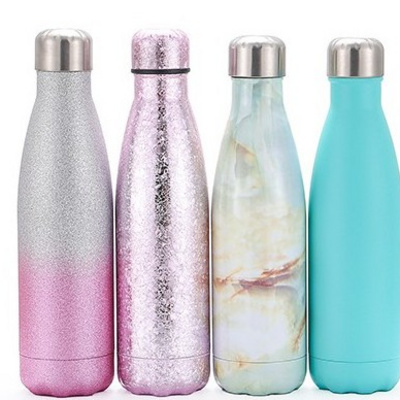 Cola Shape 500ml 304 Stainless Steel Vacuum Cup Flask Thermos with Many Styles Bottle Water with Custom Logo