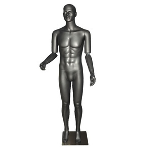 Male standing fiberglass clothing display adjustable arms full body mannequin