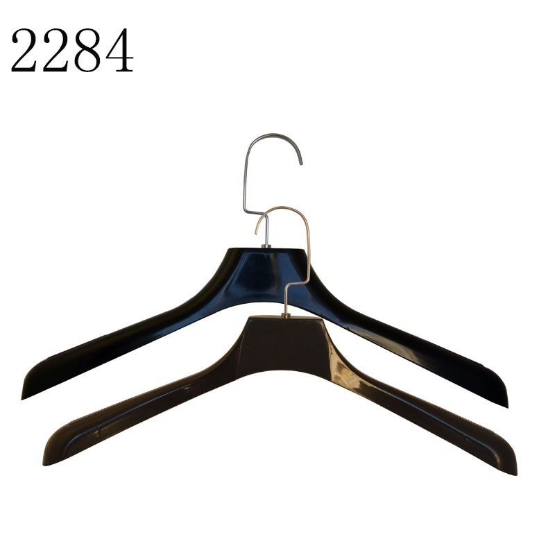 Men's plastic black custom hanger rack for suit and coat hanger