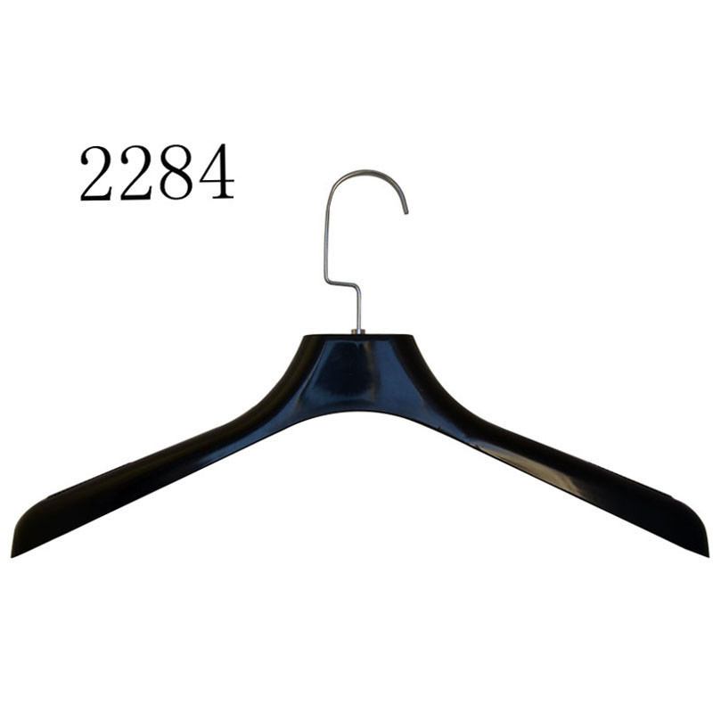 Men's plastic black custom hanger rack for suit and coat hanger