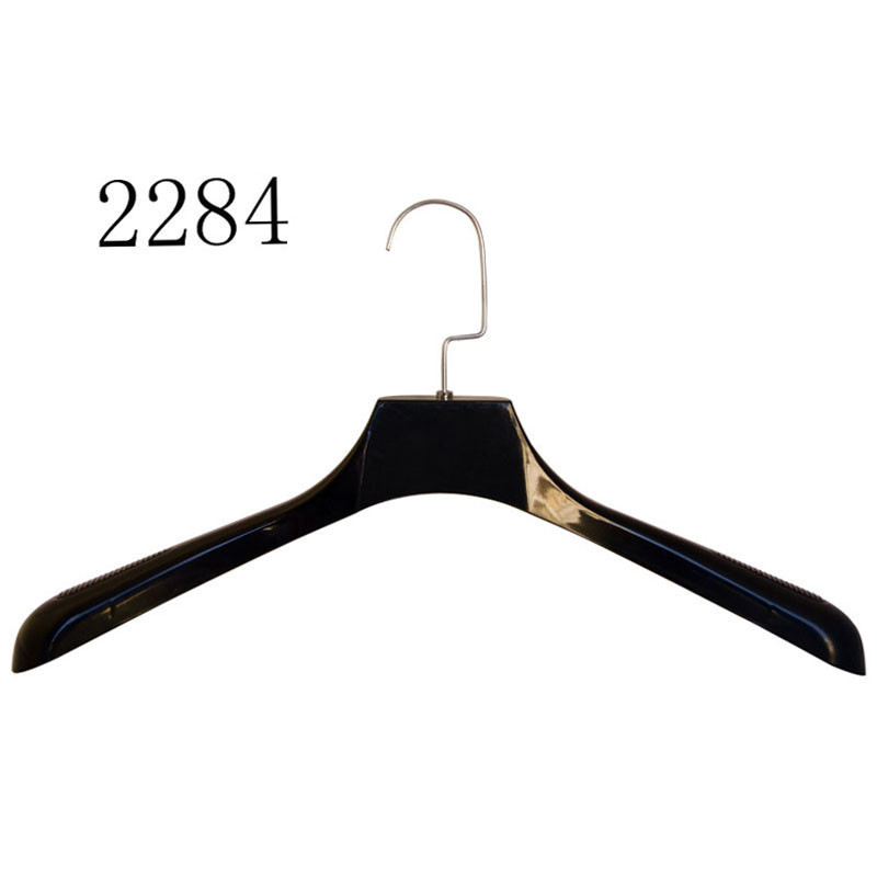 Men's plastic black custom hanger rack for suit and coat hanger