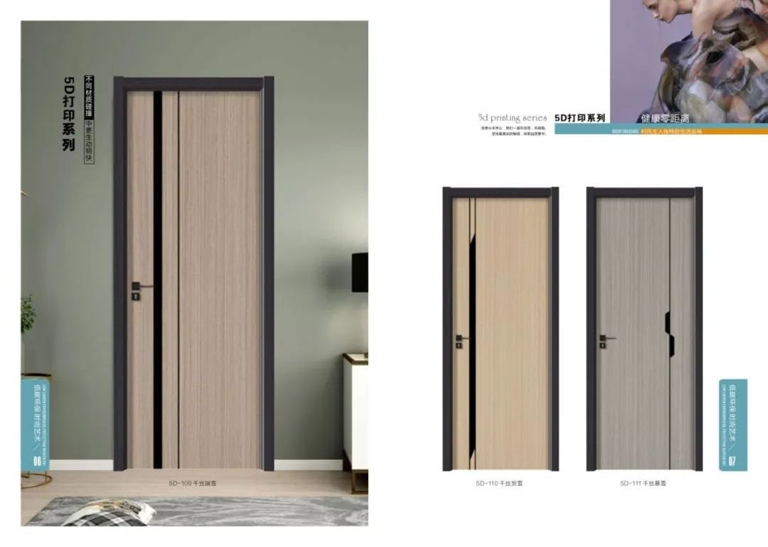 WPC Material Toilet Door/Bathroom Door PVC Door Skin Design