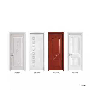 Yongyuchenxi Wholesale Interior Moulded Bathroom Bedroom Waterproof WPC MDF Solid Wood Door 2mm PVC Door Skin for Sale