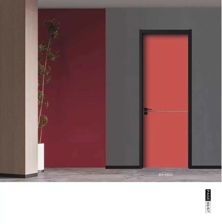 Yongyuchenxi Wholesale Interior Moulded Bathroom Bedroom Waterproof WPC MDF Solid Wood Door 2mm PVC Door Skin for Sale