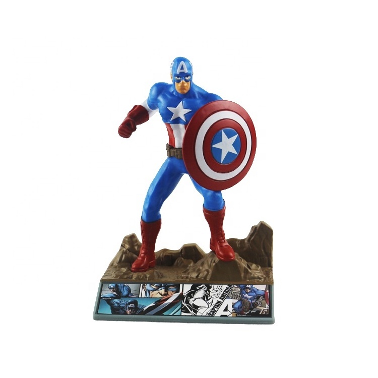 Custom Captain Character Plastic PVC Superhero Figurine OEM Movie Action Figures Animation Collection Figurines