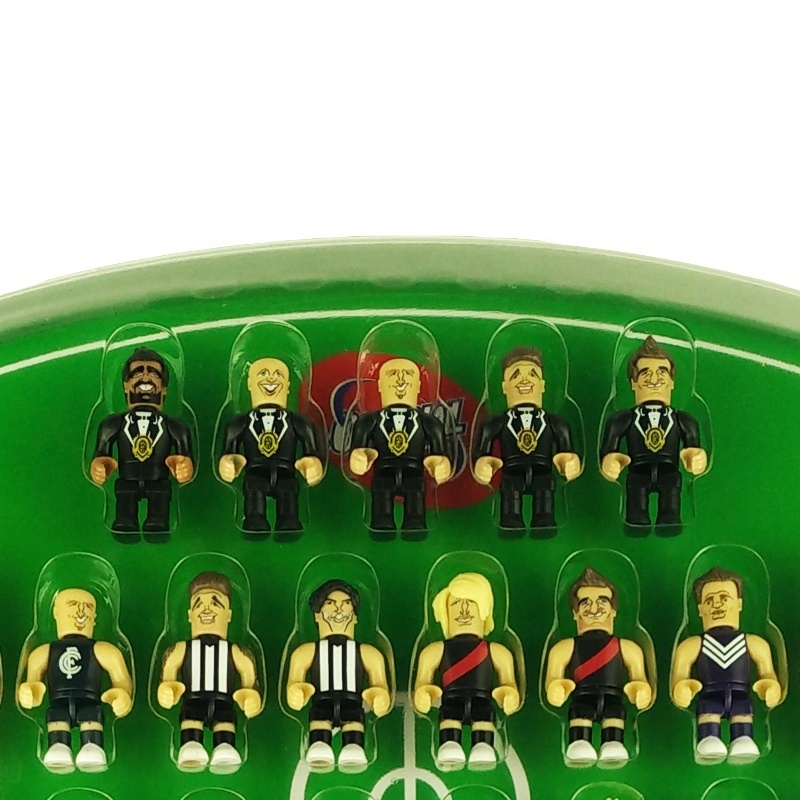 Custom Toy Manufacturers Miniature Plastic AFL Football Player Mini Block Figures