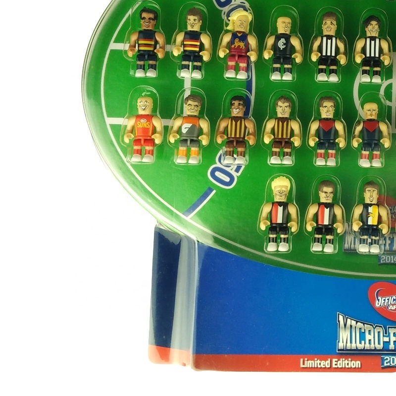 Custom Toy Manufacturers Miniature Plastic AFL Football Player Mini Block Figures