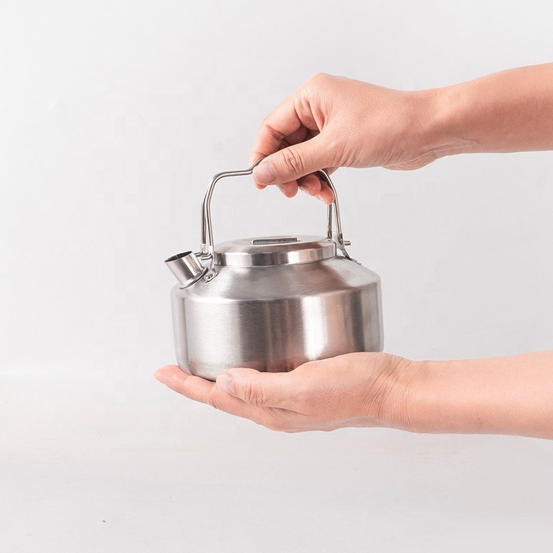 Factory Hot Sale Portable Stainless Steel Tea Kettle Hiking Camping Water Kettle Stainless Steel Outdoor kettle