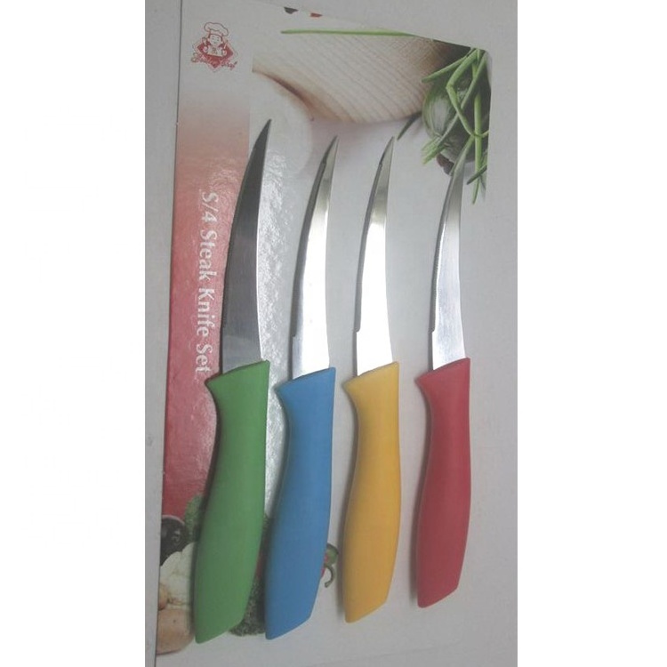 Yangjiang knife factory easy to clean, pretty colorful handle with non-stick color on stainless steel blade ,OEM/ODM design