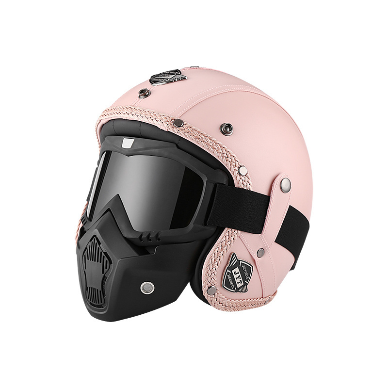 Hot Seller Motorcycle Half Face Helmet With Dot ECe Approved Euro Type Chrome Helmet  Helmet