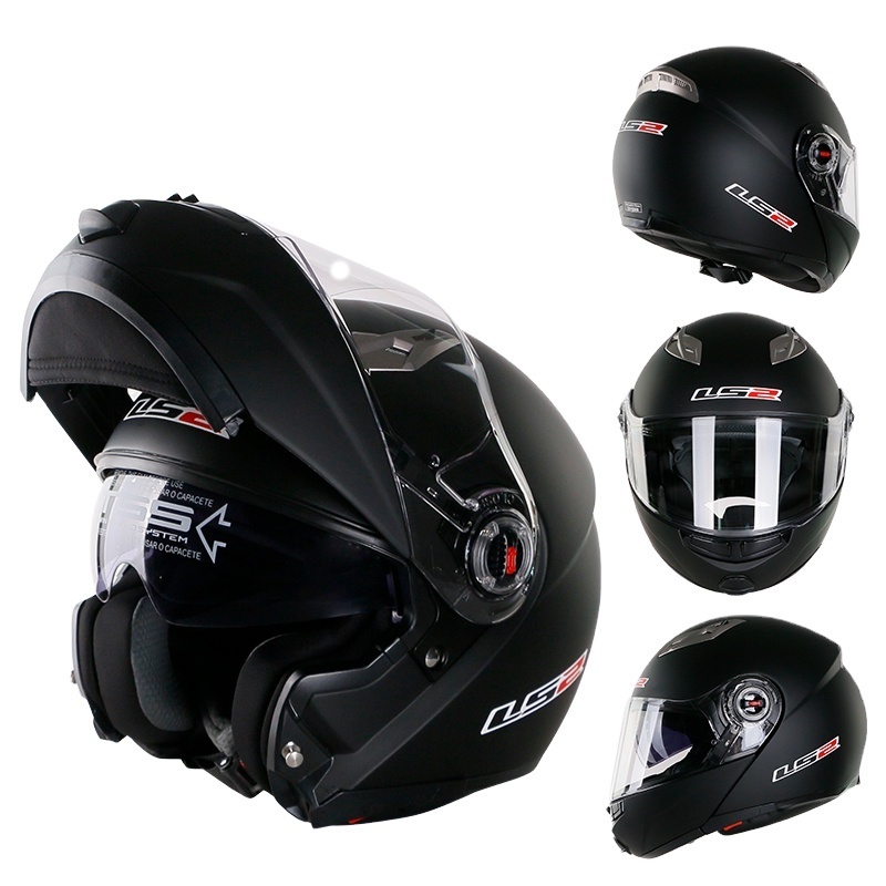 Original LS2 FF370 Flip Up Motorcycle Helmet Modular With Dual Visor 3C certification High quality Full face helmet Motorcycle