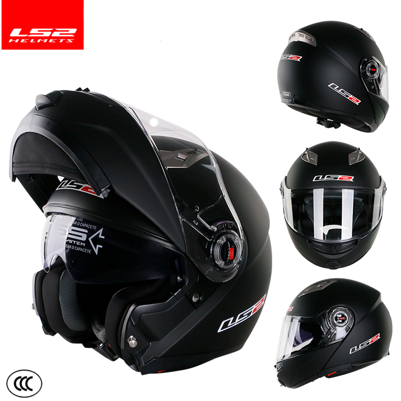 Original LS2 FF370 Flip Up Motorcycle Helmet Modular Man Women With Dual Visor Ls2 Urban Street Racing Motorcycle Helmet