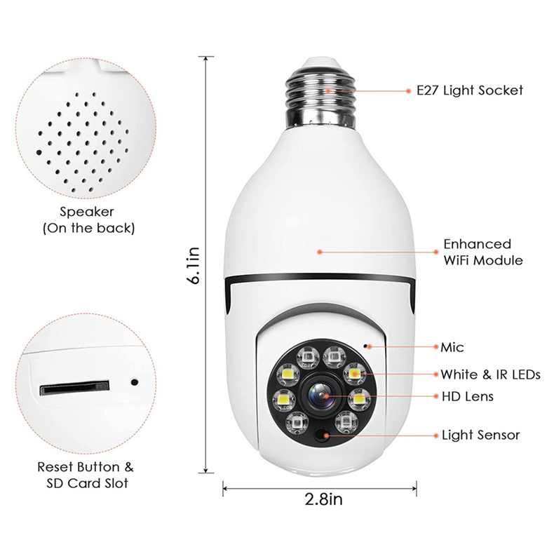 wholesale hidden smart ip video house indoor light bulb wifi hd for home system wireless cameras security camera