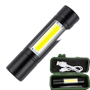 mini  usb cob  torchlight high lumens ultra powerful torches 5000 lumens led rechargeable flashlight