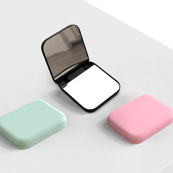 2023 us eu compact outdoor japan bulk custom logo hot sale plastic ultra-thin mini makeup folding mirror