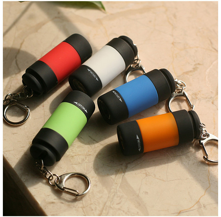 USB rechargeable led multifunctional strong light children's household plastic small flashlight portable mini flashlight