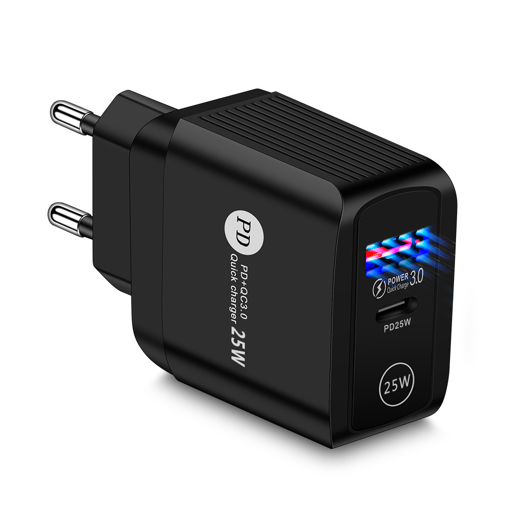 Amazons Best Sellers 25w Micro Usb Type C 25w Fast Phone Charging Dual Usb Qc3.0 Wall Charger