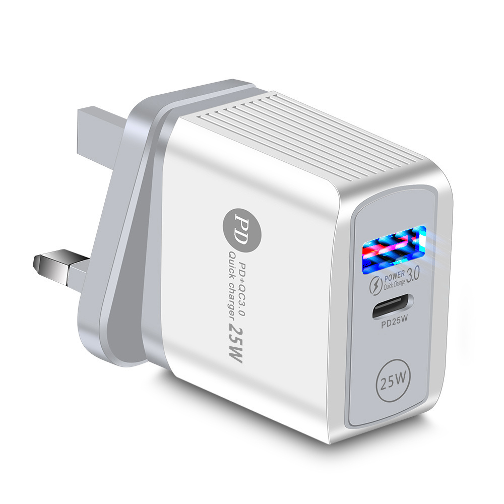 Amazons Best Sellers 25w Micro Usb Type C 25w Fast Phone Charging Dual Usb Qc3.0 Wall Charger